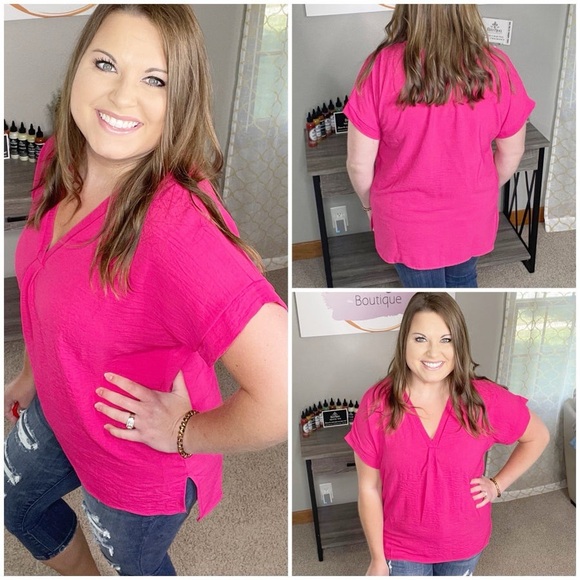FSL Apparel Tops - Pink Neon Dreams Dressy Tee